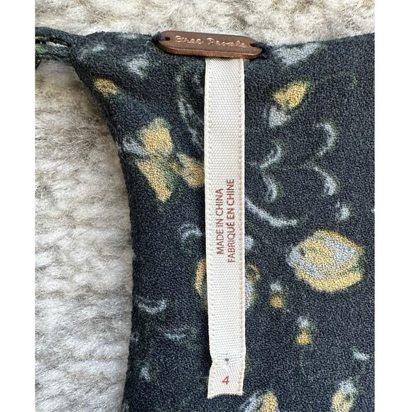 Free People Some Like it Hot Jumpsuit Floral Midnight Combo Size 4 - Picture 6 of 13